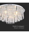 Ø60cm LED Designer krystall taklampe - E14 fatning, klart glass, IP20 innendørs