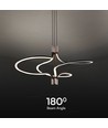 LED designer hengelampe - 3000K guldbelagt, sort hus
