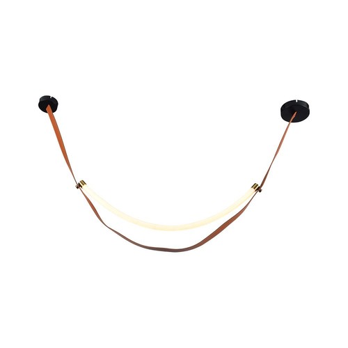 12W Designer taklampe - 1440lm, L166cm, metall, brun