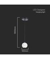 LED designer pendellampe - hvit, med G9 holder