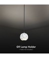 LED designer pendellampe - hvit, med G9 holder