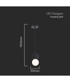 LED Designer Pendellampe G9 - Sort + Hvit Hus