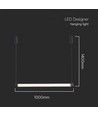 LED Designer Hengelampe - 3000K, Svart+hvit, Hus