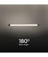 LED Designer Hengelampe - 3000K, Svart+hvit, Hus