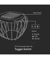 1W Solara designer hage/bordlampe - Solcelle, IP44, svart, lanterne-formet, 3000K+6000K, inkl. lyskilde