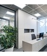 60x60 LED panel, 36W - 120lm/W, IP65, flicker free, hvit ramme