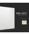 36W LED-panel - Bakbelyst, 595x595mm, IP65, Flimmerfri, 4000K, 120lm/W.