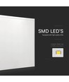 60x60 LED panel, 36W - 120lm/W, IP65, flicker free, hvit ramme