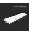 40W LED bakgrunnsbelyst panellykt - Samsung chip, 1200x300mm, 4000K.