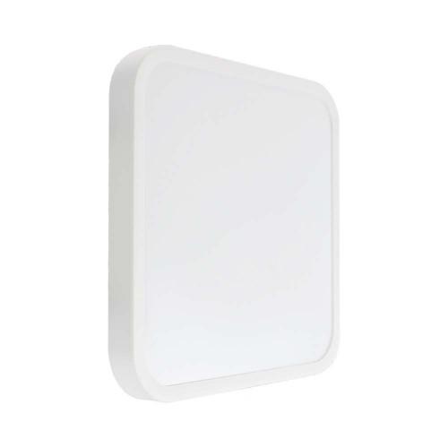 24W kuppellampe - LED, Samsung chip, 3000K, firkantet, hvit ramme, IP44