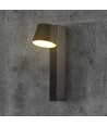 8W LED Vegglampe - 3000K, USB-funksjon, akryl, svart