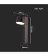 8W LED Vegglampe - 3000K, USB-funksjon, akryl, svart