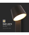 8W LED Vegglampe - 3000K, USB-funksjon, akryl, svart