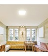 48W firkantet LED taklampe - 42 x 42cm, IP44, hvit kant, Samsung chip, 5 års garanti