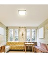 48W firkantet LED taklampe - 42 x 42cm, IP44, sort kant, Samsung chip, 5 års garanti
