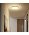 24W LED sensorlampe med Samsung chip - Ø35cm, IP44, hvit kant, innebygd mikrobølgesensor