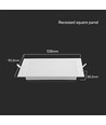 3W Bakbelyst Innfelt Panel - Samsung Chip, 6500K, Firkantet.