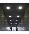 12W kvadratisk LED taklampe - 1200lm, 16,7 x 16,7 cm, 3000K, hvit kant, inkl. lyskilde