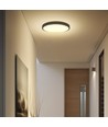 24W LED taklampe - Samsung LED chip, Ø29,5cm, IP44, 2500lm, sort kant, varm hvit