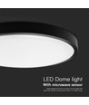 18W LED sensorlampe - IP44, Ø29,5cm, sort kant, innebygd sensor, fjernkontroll, inkl. lyskilde