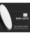 36W LED Dome - Lyssensor, Samsung Chip, 4000K, Rund, Sort Ramme, IP44.