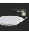 6W Ø12cm LED innfellingspanel - Samsung LED chip, 6500K, Hull: Ø11 cm, Mål: Ø12 cm