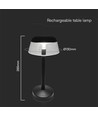 3W LED oppladbar bordlampe - 130x285mm, 3in1, dimbar, svart, hus