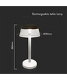 3W oppladbar LED bordlampe - Ø13cm, 3-trinns dimbar, CCT, hvit, inkl. USB-kabel
