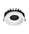 12W Honey Comb Downlight - 3-i-1, Hvit Ring + Svart, Varmtonet.