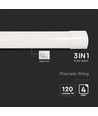 120cm 40W Prismatic LED armatur - 120lm/W, 3-i-1 CCT, IP20 innendørs