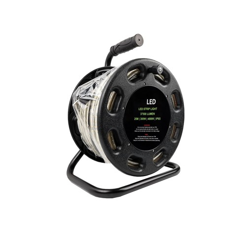 25m Arbeidslys trommel - 230V, 250W, nøytral hvit, IP65