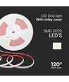 286 LED Stripelys 12.5W/m - 3000K, 5m/rull, 220V, IP65