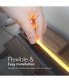 10m 12,5W/m COB-LED strip sett, 3000K - IP65, 1100lm/m, 286 LED pr. meter, 8mm bredde