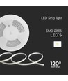 121 LED Stripelys 10,5W/m - Rød, 10m/rull, 220V, IP65