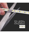 121 LED Stripelys 10,5W/m - Rød, 10m/rull, 220V, IP65