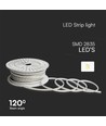 50m 10,5W/m Blå LED strip - 121 LED pr. meter, IP65 vanntett, 230V, inkl. støpsel