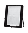 1000W LED lyskaster - 6500K, 1m ledning, svart hus, svart glass, 160lm/W