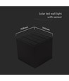 9W Solara sort LED vegglampe med sensor - Solcelle, IP65, 3-i-1 CCT, 800lm, PIR sensor