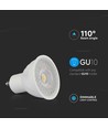 6W GU10 Spotlampe - Plast, 4000K, 110°, dimbar