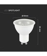 GU10 7,5W dimbar LED pære - 610lm, 110°, erstatter 70W, 3000K