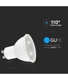 GU10 7,5W dimbar LED pære - 610lm, 110°, erstatter 70W, 3000K