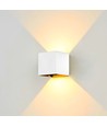 6W CUBIC vegglampe - IP65, hvit, firkantet, opp/ned, justerbar, inne/ute, inkl. lyskilde