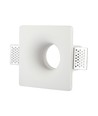 GU10 gips innsparklingsspot - Downlight, 12x12cm, kvadratisk, hvit, ekskl. sokkel og lyskilde