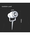 12W LED Hage Lampe Hus - Grønn, Hvit