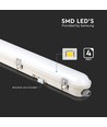 36W LED WP Lampe 120cm - Samsung Chip, Sensor, Melkeaktig Deksel+SS Klips, 4000K