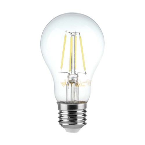 E27 12W LED filament pære - A70, 1521lm, klart glass, varm hvit