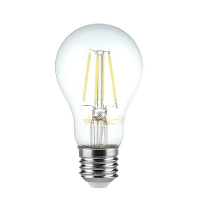 E27 12W LED filament pære - A70, 1521lm, klart glass, varm hvit