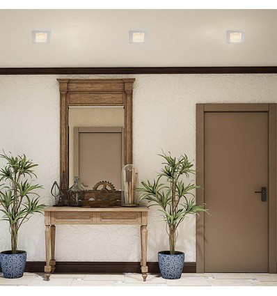 GU10 lyspære - kvadrat, hvit