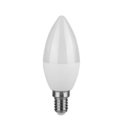 E14 6,5W LED kronepære - 600lm, plast, fås i 4000K og 6500K