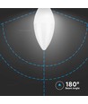 E14 6,5W LED-kronepære - C37, plast